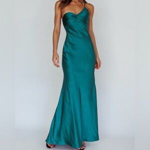 Selfie Leslie TWILIGHT TANGO
ONE-SHOULDER MAXI dress NWT Size Small